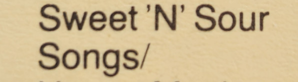 Sweet 'N' Sour Songs